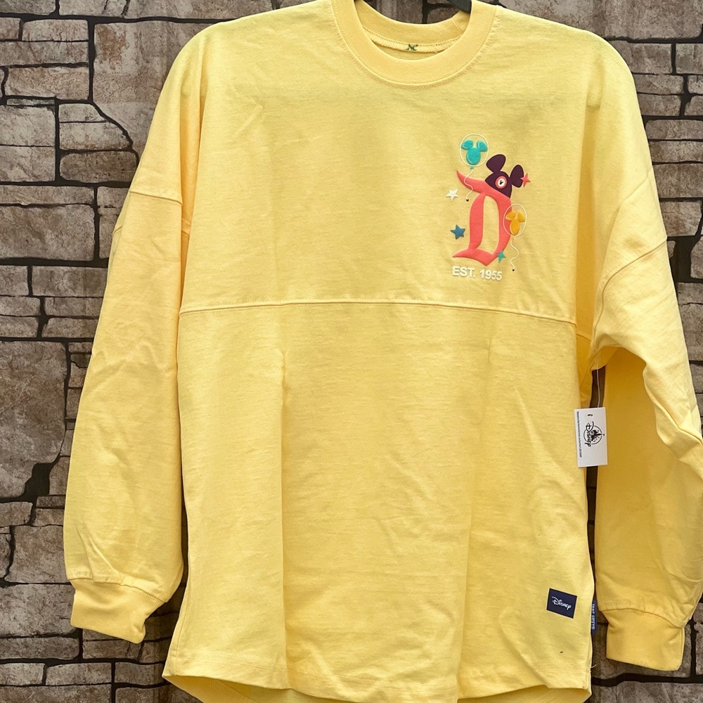 Disney Disneyland Resort Yellow Spirit Jersey Play in Parks Long Sleeve
